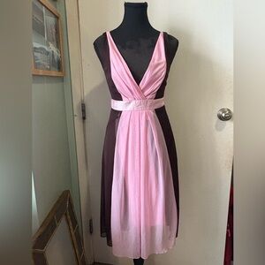 Ruby Rox Pink and Black Backless Dress